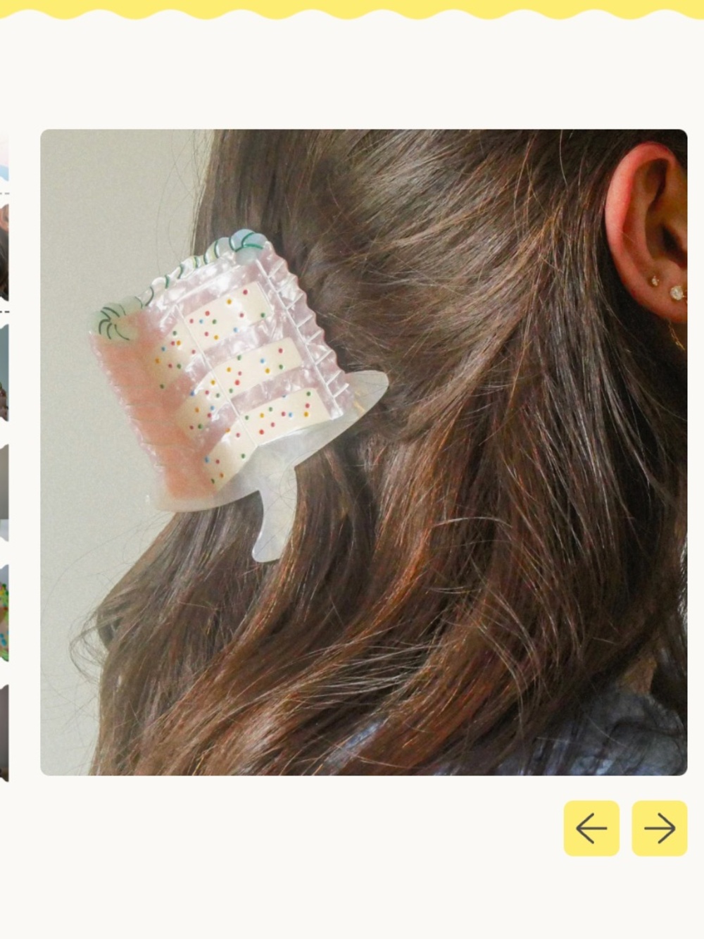 Jenny Lemons X Magnolia Bakery Confetti Cake Hair Claw Clip Nwt — image 3 of 8